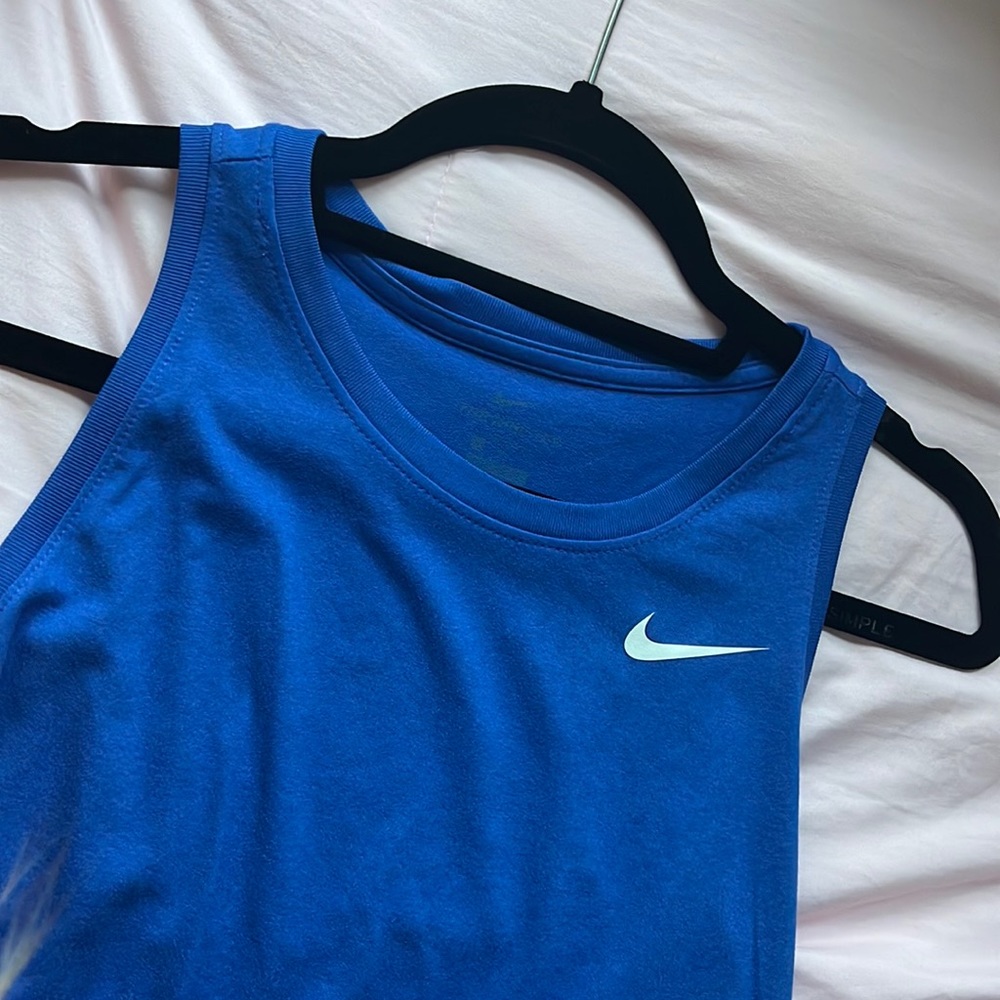 Nike blue tank top muscle shirt Dri-Fit, Standard Fit